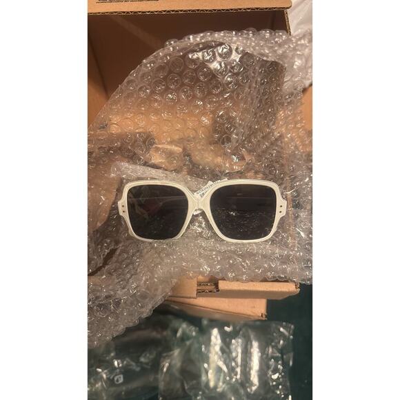 Alaïa 56mm Square Sunglasses white grey - Picture 9 of 9